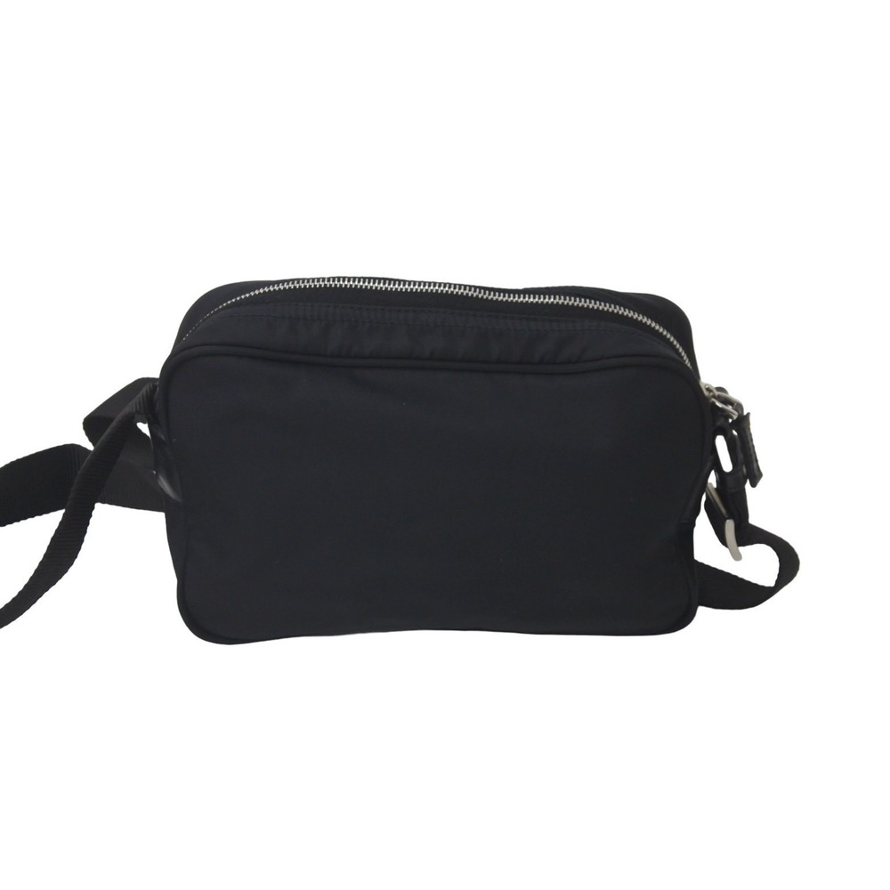 Prada Logo Black Nylon Bag Shoulder Nero Triangle - Picture 5 of 10